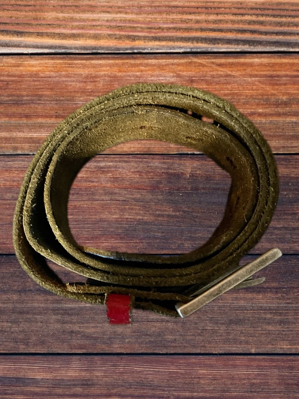 Distressed Union Jack Leather Belt 36”